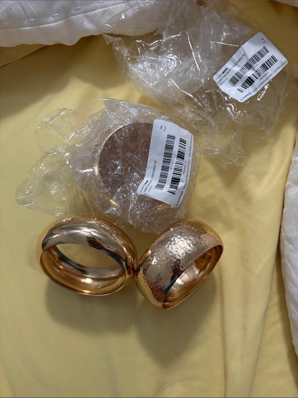 Gold Wide Dome Bangle Bracelet - Women Accessories
